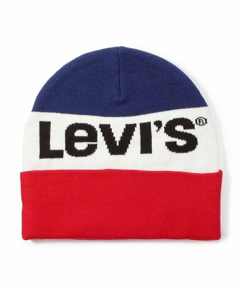 リーバイス Levi's ニットキャップ　ニット帽　トリコロールでお洒落！　新品、未使用