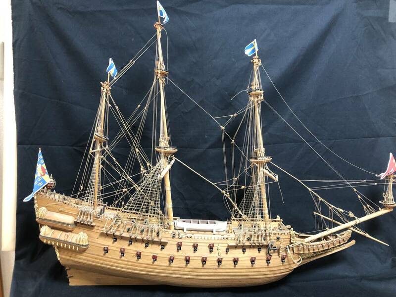 世界の帆船 17世紀スペイン戦艦 船 精密模型 帆船 木製 ハンドメイド93cm
