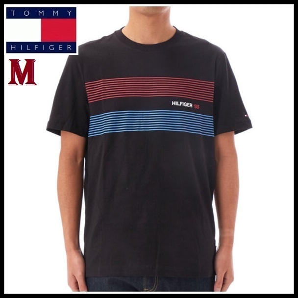 今季新作　チェストストライプTシャツ　ブラック　Mサイズ　TOMMY HILFIGER #ngTOMMY #K76mg