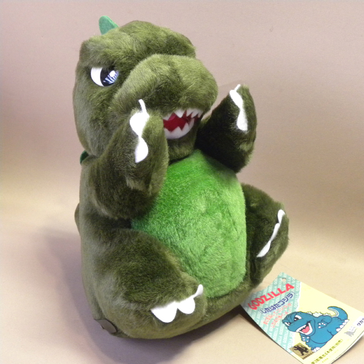 【未使用 新品】1990年代 当時物 タカラ 電動 じたばたゴジラ ( 古い 昔の ビンテージ レトロ ぬいぐるみ Vintage Takara Godzilla )