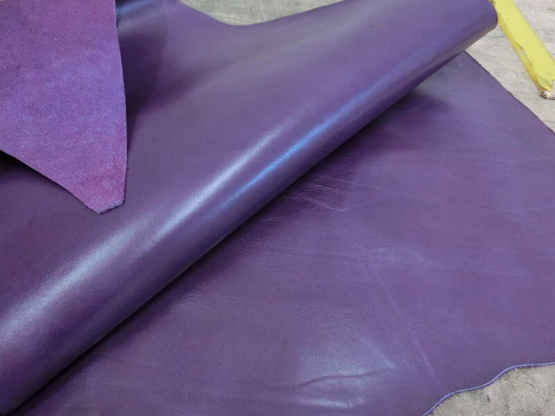 B46　パープル　紫色　１～１，３ミリ　ソフト　スムース　最長部約102×49㎝　期限内６個同梱包可能まとめ買いお得　ハンドメイド材料