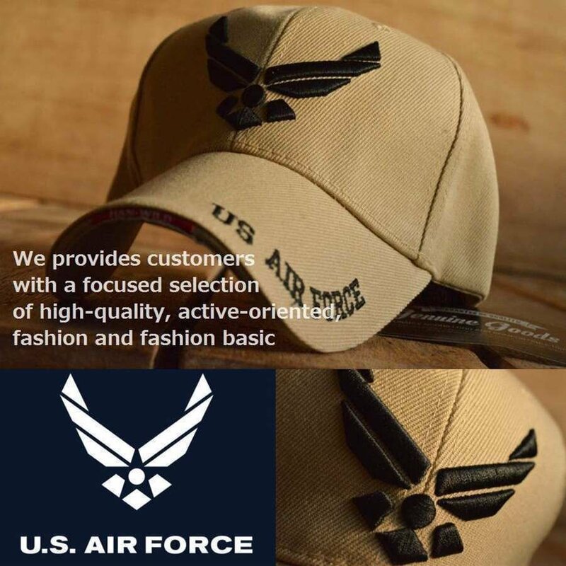 United States AIR FORCE キャップ 帽子 メンズ 7998819 9009978 E-7 BEIGE ベージュ 新品 1円 スタート