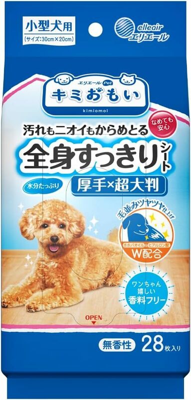 エリエール Pｅｔ キミおもい 全身すっきりシート その他 白 犬