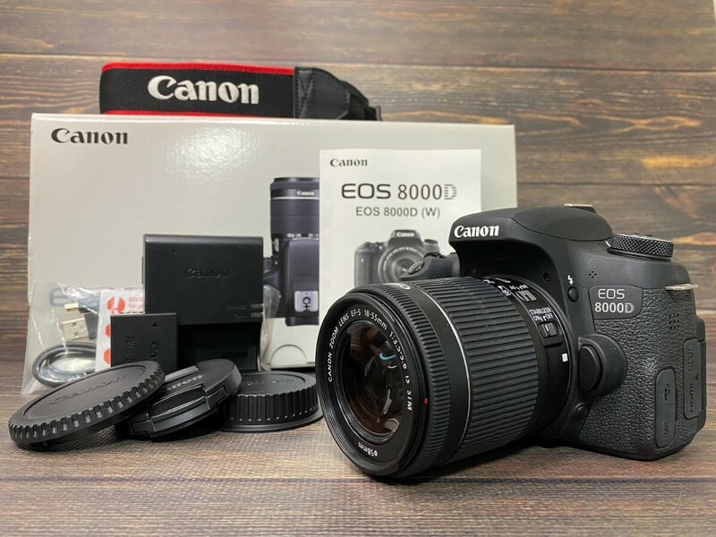 Canon キヤノン EOS 8000D レンズキット デジタル一眼レフカメラ 元箱付き #54