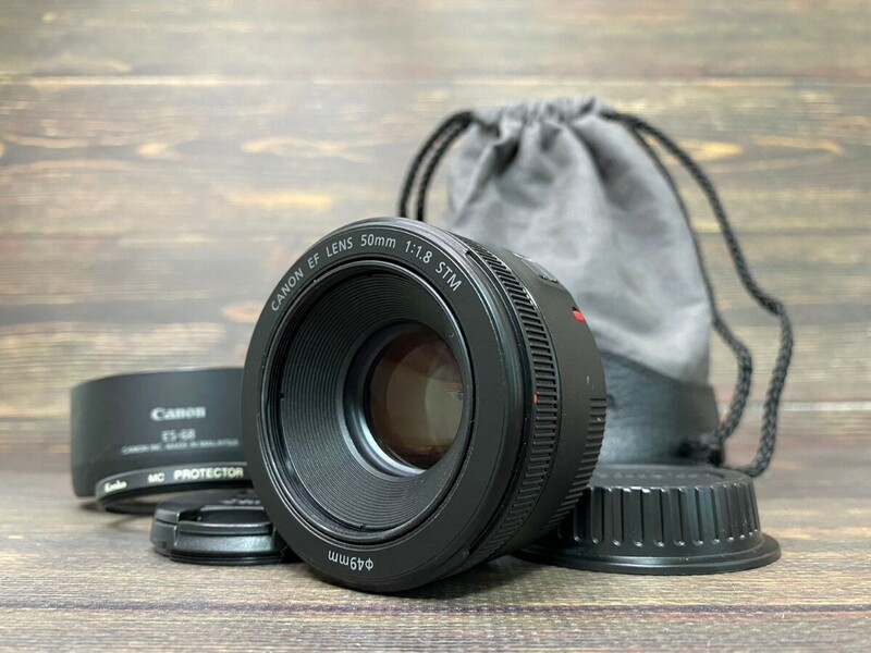 Canon キヤノン EF 50mm F1.8 STM 単焦点レンズ ケース付き #24