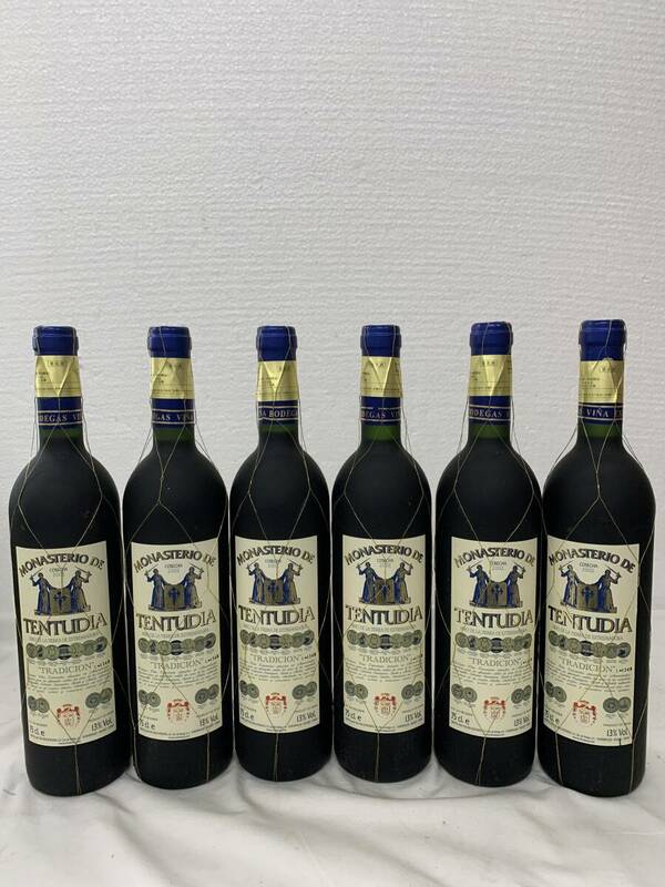 大特価！【古酒　スペイン赤ワイン　在庫処分6本】モナステリオ・ド・テントゥディア　トラディション2002年　750ml 13% 6本セット複数有