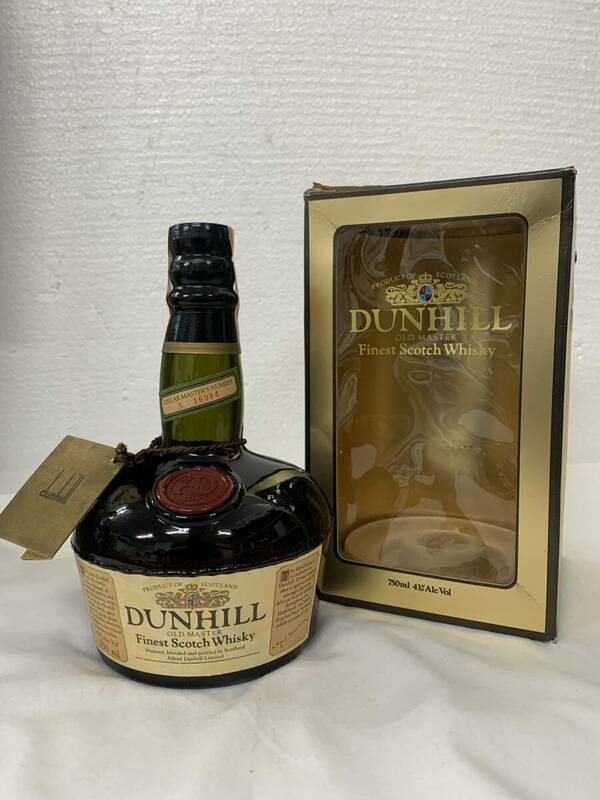 注目！【古酒　スコッチ】DUNHILL ダンヒル　オールドマスター　ファイネストスコッチウイスキー　750ml 43% 箱付　海外購入品