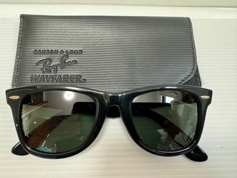 芯なし B&L レイバン ウェイファーラー 5022 エボニー ブラック 黒 米国製 ボシュロム RAY BAN USA WAYFARER サングラス BL ビンテージ