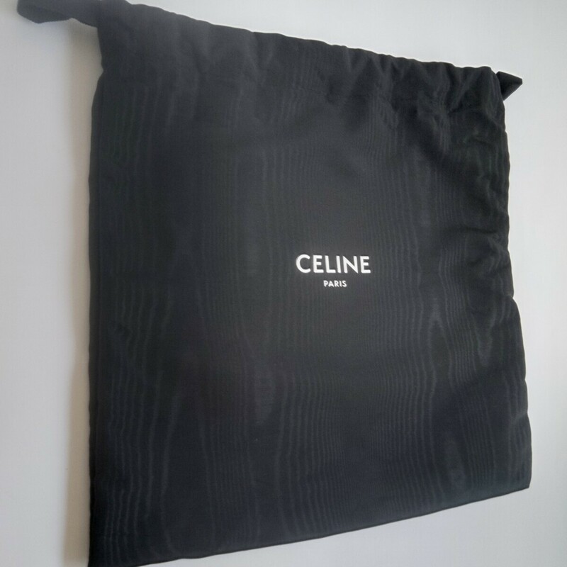 〔セリーヌ〕39×38cm 保存袋 巾着袋 布袋 CELINE 正規品 ブラック （0139)