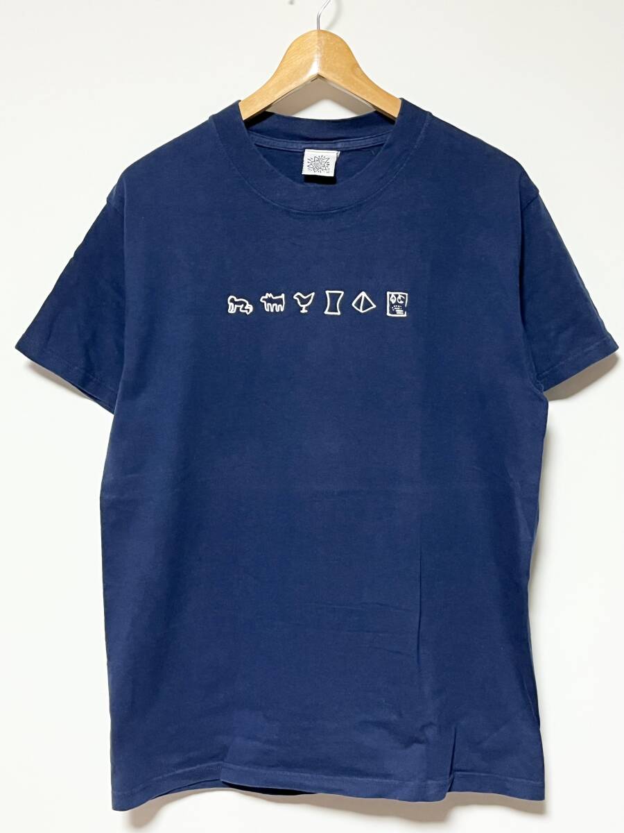 美品/90's★Keith Haring/キースヘリング POP SHOP USA製 Tシャツ ネイビー M ビンテージ