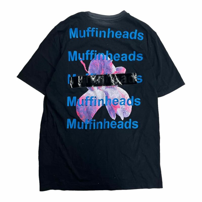【人気】 DIESEL ディーゼル Muffinhead 半袖Tシャツ バックプリントT ブラック 実寸M程度