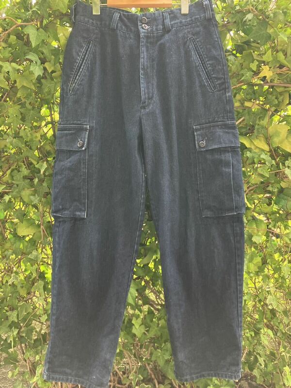 '80s米国製Polo by Ralph Lauren☆M47タイプデニムカーゴパンツ☆W30L30☆Made in USA OLD Ralph☆オールドラルフmilitary pants☆RRL以前