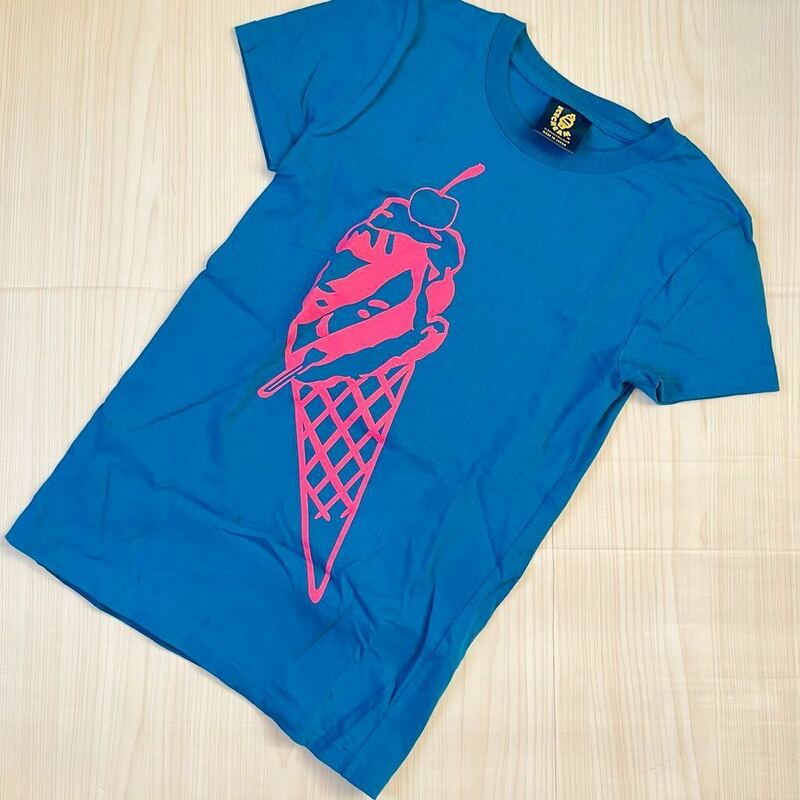 美品　ICECREAM アイスクリーム BILLIONAIRE BOYS ビリオネアボーイズ クルーネック 半袖 Tシャツ ブルー 水色 XS