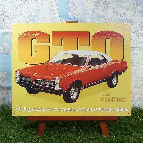 新品★インテリア雑貨★【ブリキ看板】Pontiac GTO／ポンティアック・GTO　1967年式