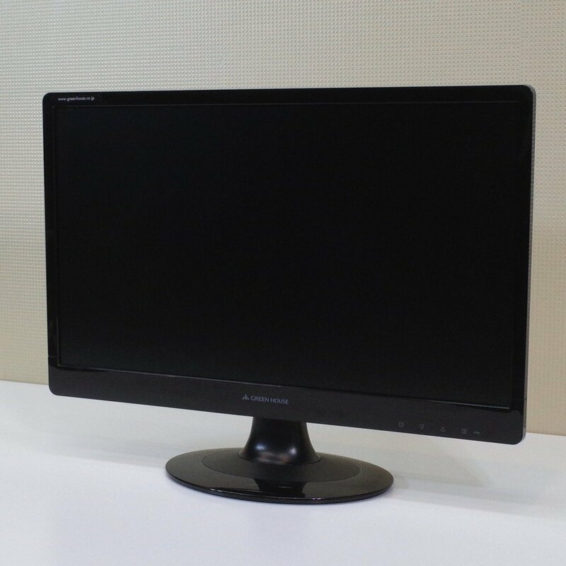 グリーンハウス GREEN HOUSE GH-LCW22A-BK モニター ブラック 21.5型 液晶ディスプレイ PC 業務用 OA機器 フルHD KK8806 中古オフィス家電