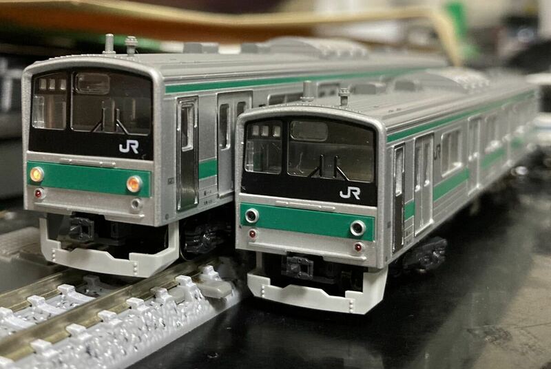 ジャンク 2両 KATO クハ205 クハ204 (205系 埼京線) 黒染め車輪