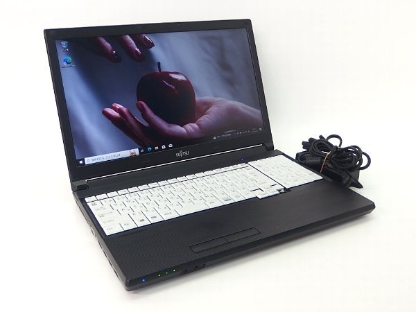 ■※ 富士通/FUJITSU LIFEBOOK A577/TX Corei3-7100U/メモリ4GB/HDD500GB/光学ドライブ搭載/無線LAN/Bluetooth搭載 動作確認 キー取れ有