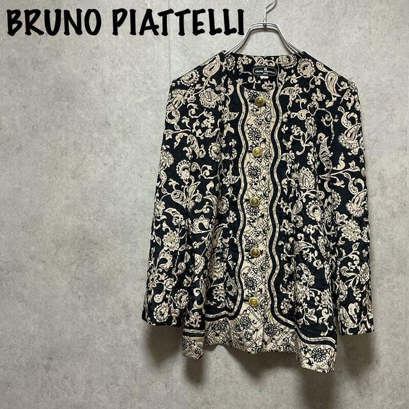 【BRUNO PIATTELLI】（one）ペーズリー柄ジャケット＊ノーカラー