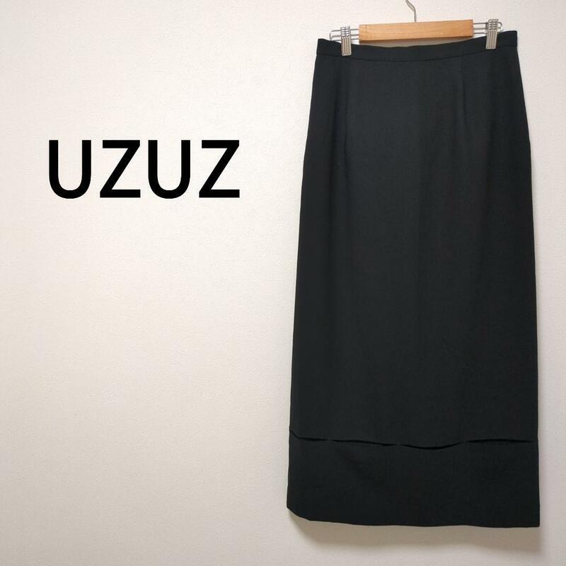 uzuz(ONE)バックスリットロングタイトスカート＊オケージョン＊きれいめ＊黒