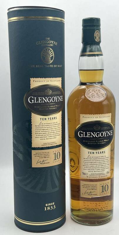 i1858HT GLENGOYNE グレンゴイン 10年 シングルモルト スコッチ ウイスキー 700ml 40% 箱入 古酒 未開栓 箱付