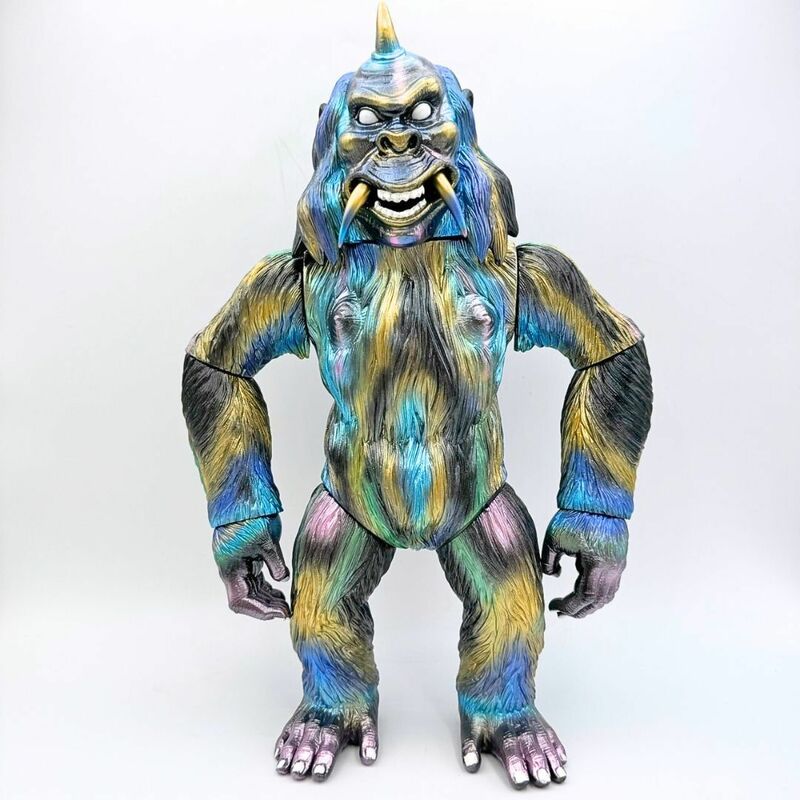 マンモスコング オイルスリック・カラー 留之助商店 ソフビ 月光仮面 面取れ MAMMOTH KONG TOMENOSUKE フィギュア