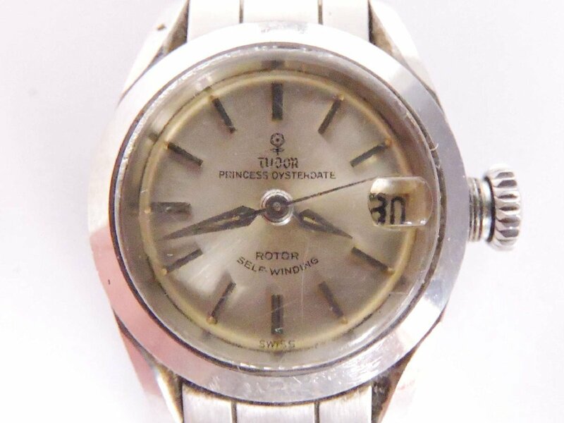 TUDOR チュードル プリンセス オイスターデイト Ref.7981 自動巻 レディース腕時計 1960年代 スモールローズ文字盤 ねじ込み式リューズ不良