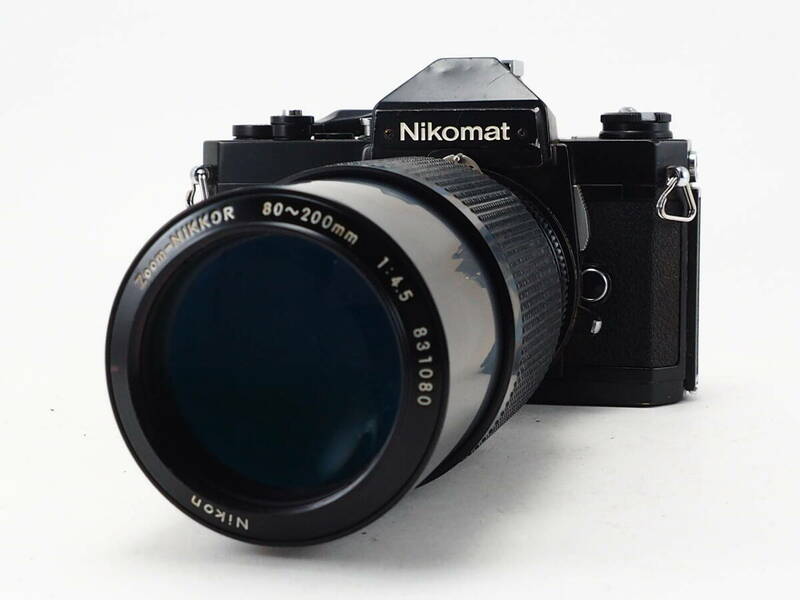 ★訳あり大特価★ ニコン NIKON NIKOMAT FT2 ブラック ボディ 80-200mm AI 改 レンズセット #TA5327