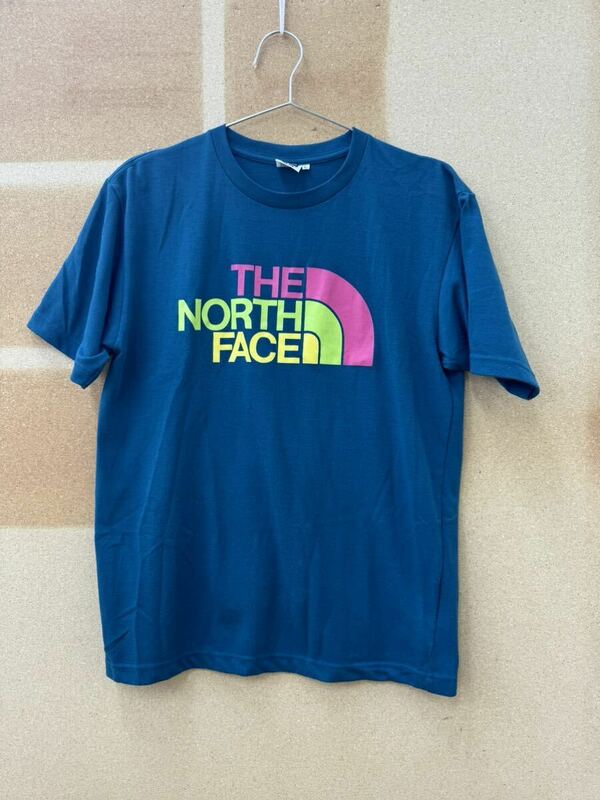 THE NORTH FACE ノースフェイス 半袖Tシャツ COLORFUL LOGO TEE 100%ポリエステル　メンズL ※毛羽立ちあり