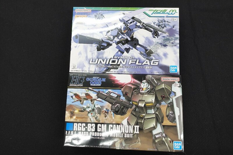 2点セット【未使用】1/144 HGUC RGC-83 ジム・キャノンII 「機動戦士ガンダム0083 STARDUST MEMORY」ユニオンフラッグ(量産型) ガンダム00