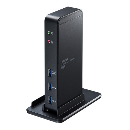 【在庫限り価格】 タブレットスタンド付きUSB3.0ドッキングステーション HDMI出力、有線LAN接続、USB拡張 サンワサプライ USB-CVDK3 新品