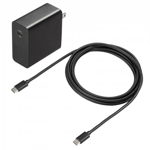 USB PD対応AC充電器 PD65W Type-Cケーブル付き Type-CノートPCやタブレットへ充電できる ACA-PD91BK サンワサプライ 送料無料 新品
