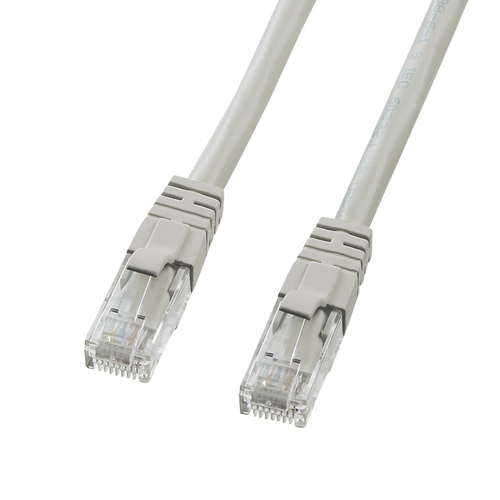 カテゴリ6UTPクロスケーブル 10m ライトグレー ギガビットイーサネット完全対応 LANケーブル サンワサプライ KB-T6L-10CK 新品 送料無料