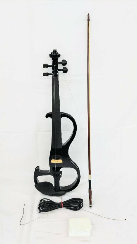 T2107 音出しOK エレクトリックバイオリン HVPV-30 サイレントバイオリン エレキバイオリン 電子バイオリン ケース付き 電子楽器 弦楽器