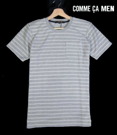 F木06402新品▼ コムサメン COMME CA MEN 半袖カットソー 【 M 】 半袖Tシャツ マイルウエア クルーネック Tシャツ グレー系