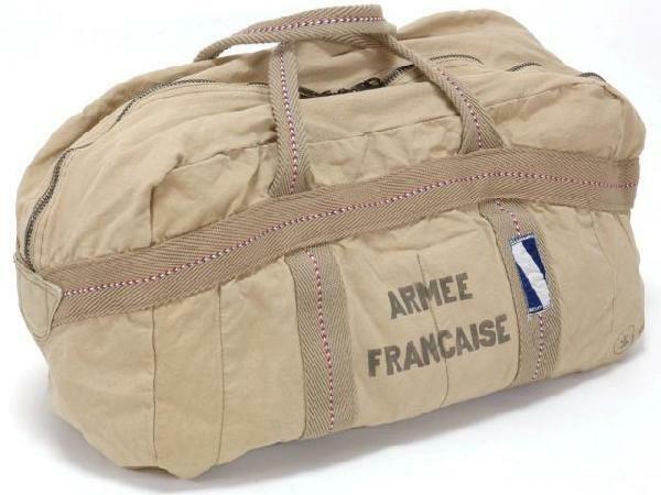 ミリタリー ボストン バッグ フランス軍 パラシュート バッグ カーキ アウトドア メンズ