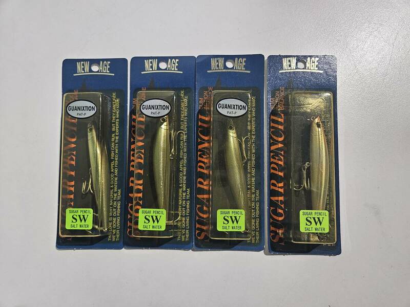 【未使用品】バスデイ シュガーペンシル 95SW 9.5g BASSDAY SUGAR PENCIL GUANIXTION 4本セット シュガペン