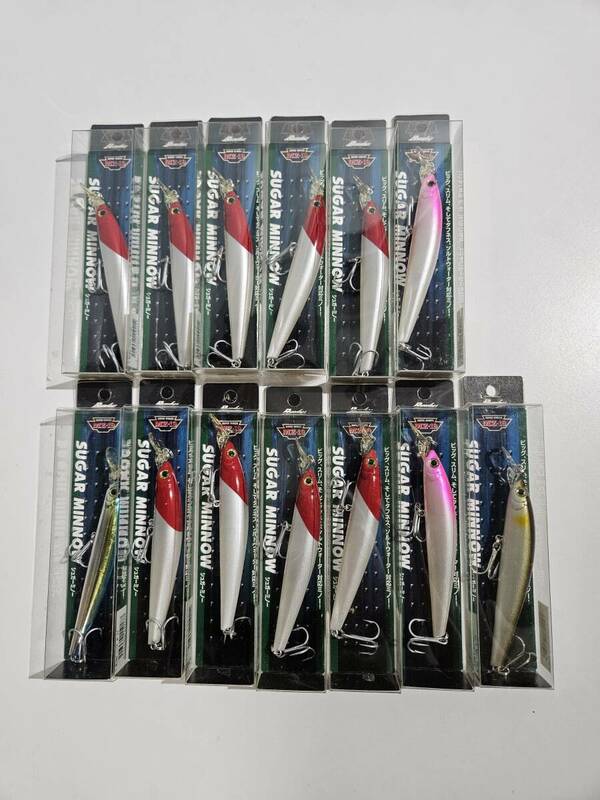 【未使用品】バスデイ シュガーミノー 110F 16.5g BASSDAY SUGAR MINNOW 13本セット ソルト対応