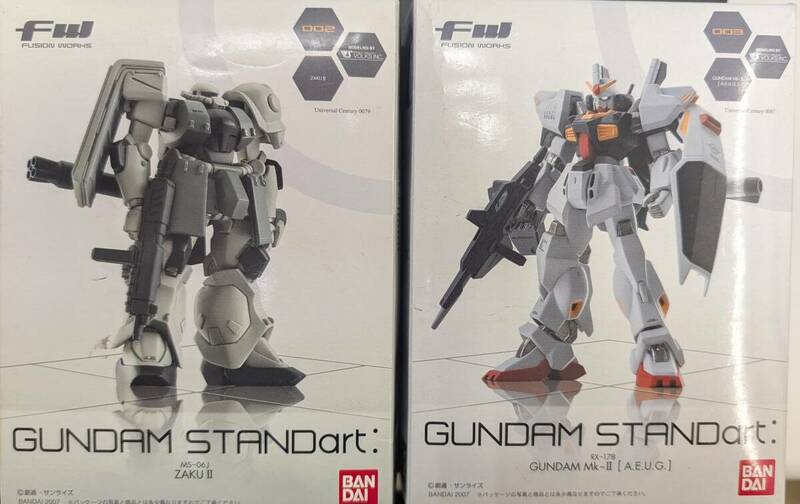 A#336 FUSION WORKS GUNDAM STANDart 二個セット ガンダムMKⅡ ザクⅡ