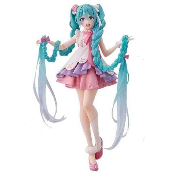 フィギュア 初音ミク 20cm PVC ボーカロイド ラプンツェル 三つ編み クリアパーツ ディズニー2299