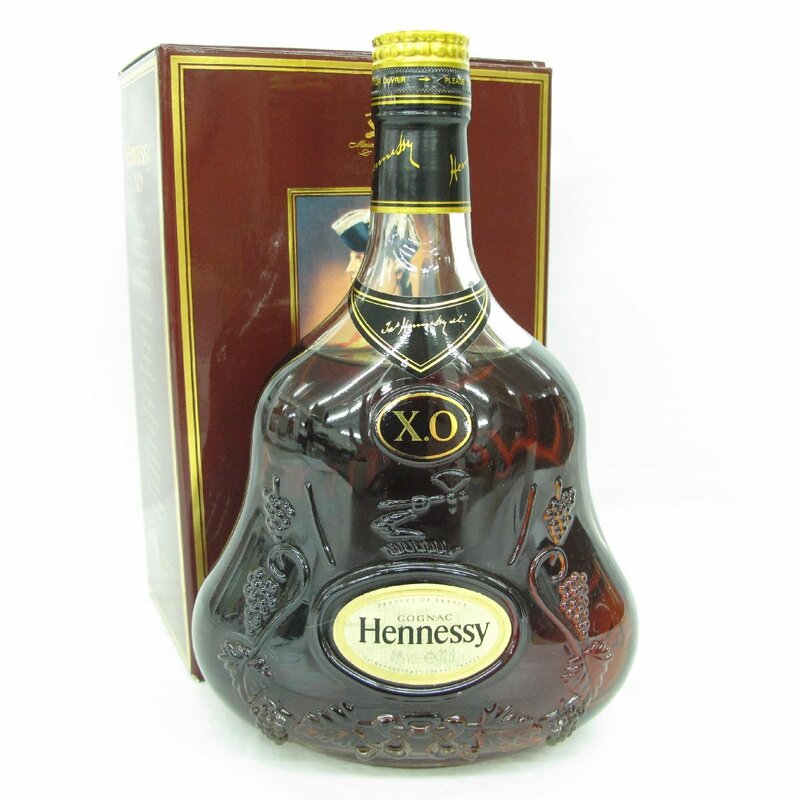 【未開栓】Hennessy ヘネシー XO 金キャップ クリアボトル ブランデー 700ml 40% 箱付 11598959 0609