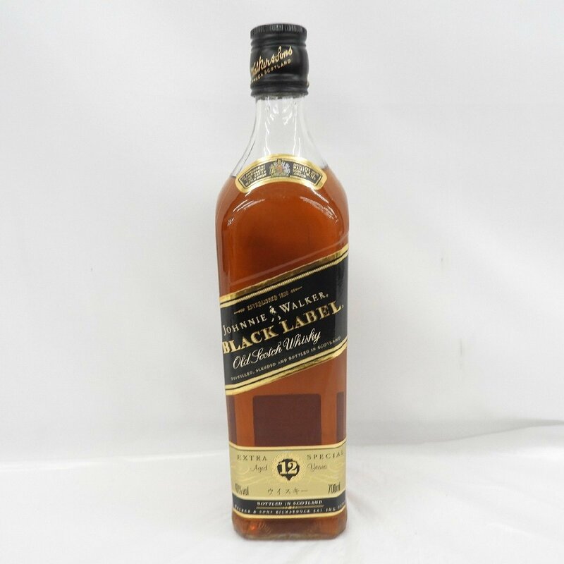 1円～【未開栓】Johnnie Walker ジョニーウォーカー 12年 ブラックラベル ウイスキー 700ml 40% 11575561 0612