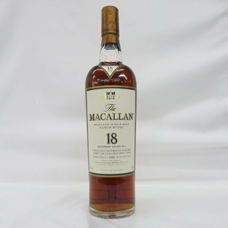 【未開栓】The MACALLAN ザ・マッカラン 18年 1997 シェリーオーク ウイスキー 700ml 43% ※目減り(小)有 11603206 0617