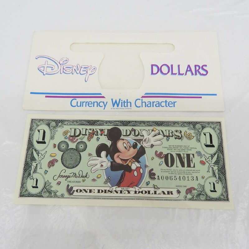 1円～【保管品】Disney ディズニーダラー 1ドル紙幣 ミッキー 2000年 1枚 11599052 0618