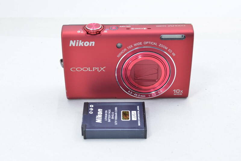 【ecoま】NIKON COOLPIX S6200 レッド コンパクトデジタルカメラ