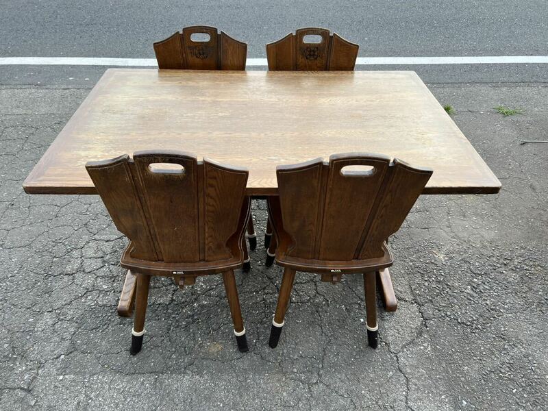 ★カリモク ダイニングテーブル ダイニングセット 木製　karimoku 食卓　椅子 家具　中古　直取り歓迎