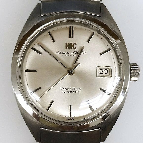 G8846【IWC】OH済 ヨットクラブ Cal.8541B デイト 自動巻き メンズ腕時計 シルバー文字盤 稼働品