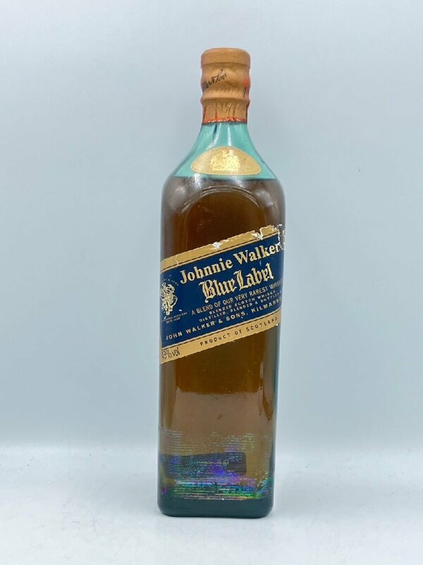 【同梱不可】Johnnie Walker ジョニーウォーカー ブルーラベル 750ml 43% ※ラベル難 未開栓 古酒 Z062917