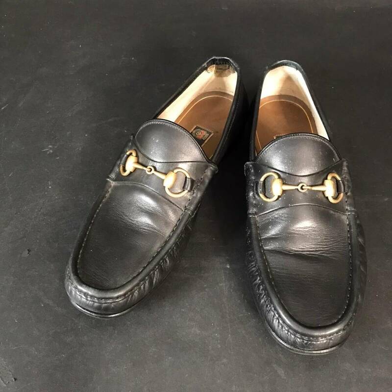 ER0411-27-3 GUCCI グッチ 1953 革靴 ローファー レザー ホースビットローファー サイズ 7 ビジネス シューズ　80サイズ