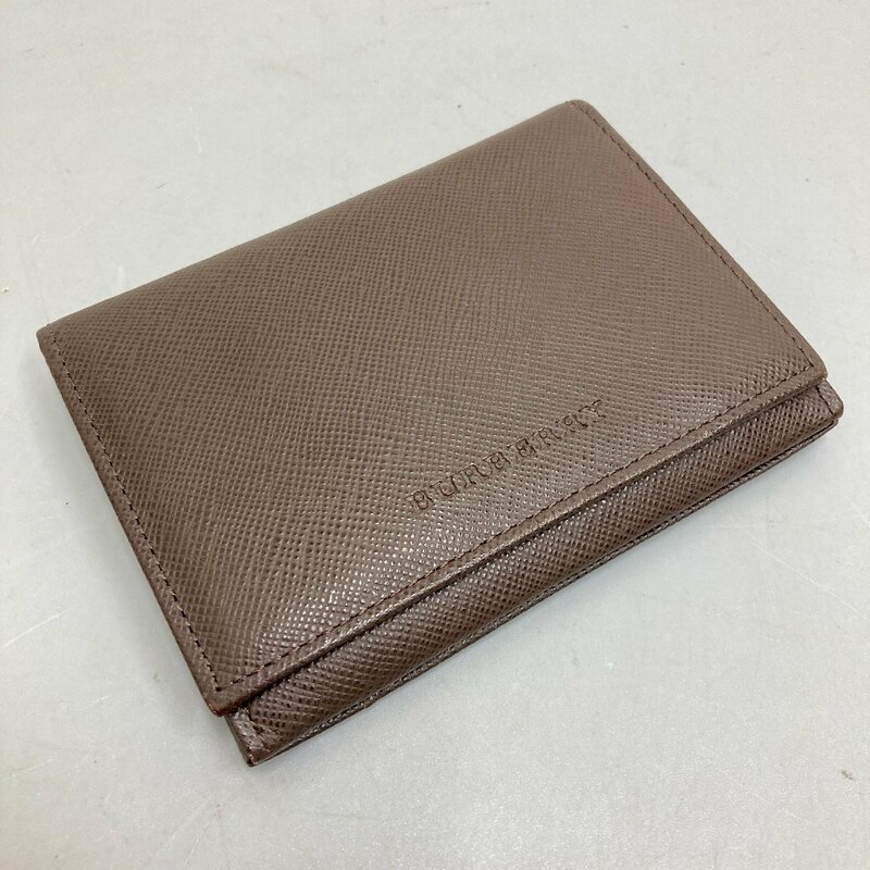 ◆◇[18] BURBERRY バーバリー カードケース パスケース 美品 ブラウン 06/060618m◇◆