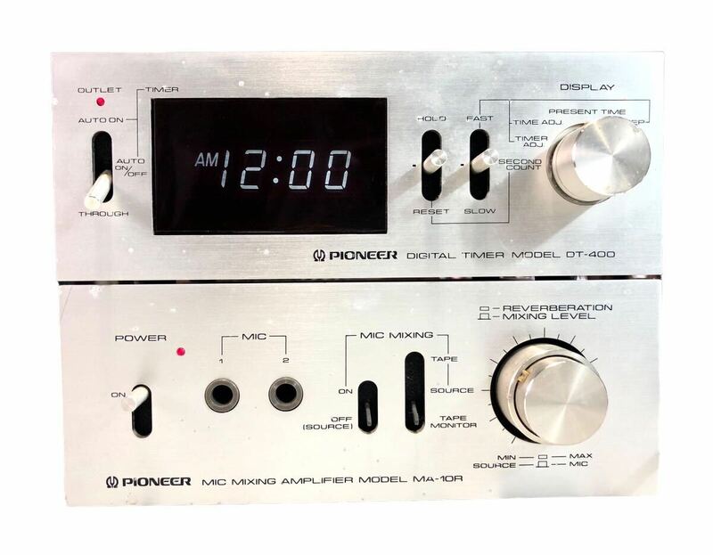 PIONEER パイオニア DT-400 DIGITAL TIMER デジタルタイマー MA-10R アンプ MIC MIXING AMPLIFIER オーディオ機器 通電確認品 現状品